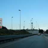 Il rettilineo che porta alla curva dello svincolo